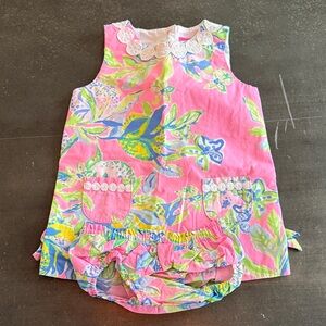 Lilly Pulitzer Pink Floral Kids Dress